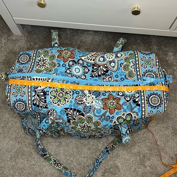 Vera Bradley Bali Blue Weekender Tote Duffle Bag - Picture 7 of 10